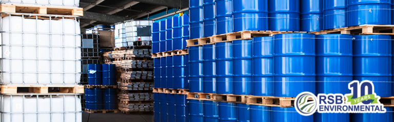 Federal SPCC regulations needed for chemical drums on a work site
